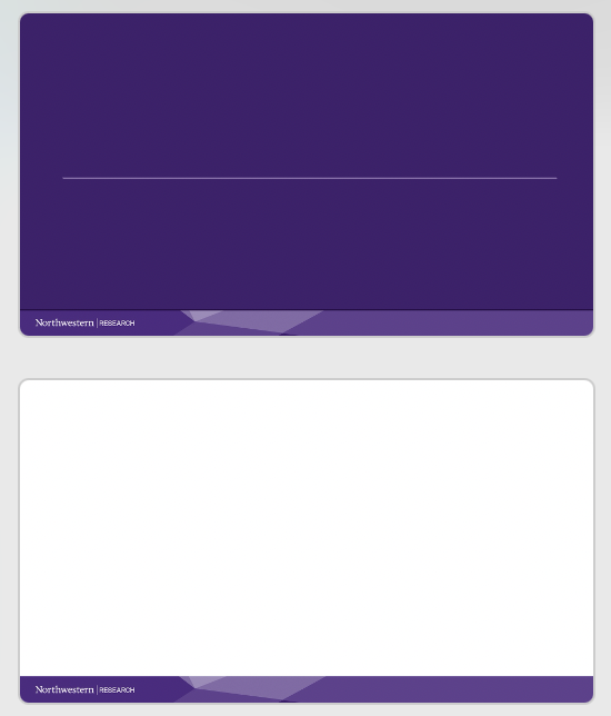 sample of the title slide and the secondary slide template