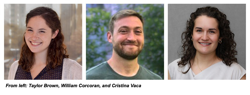 Three portraits of Feinberg PhD graduates
