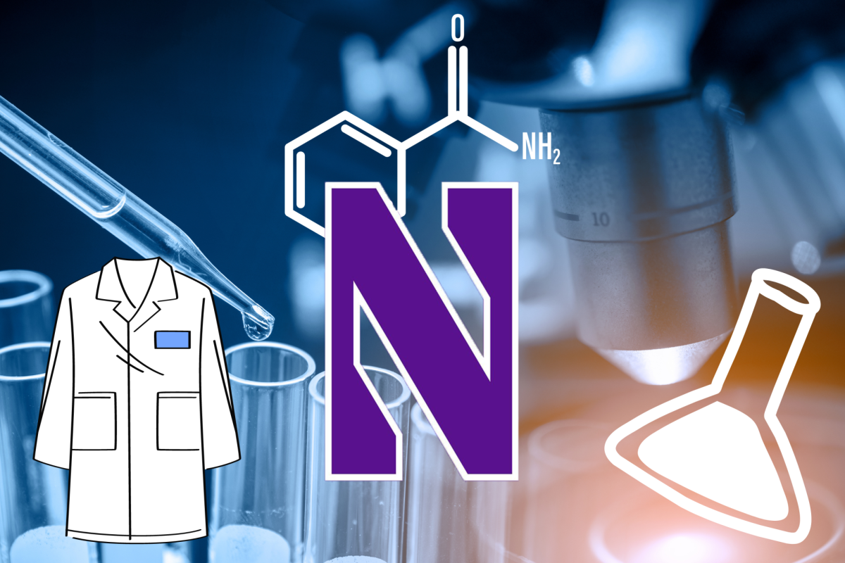 decorative science collage by Danny OGrady of the Daily Northwestern